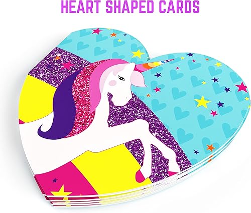 Miniatura 6 de GirlZone Juego de escritura de letras de unicornio para niñas, juego de papelería de 45 piezas, regalo de San Valentín y Pascua, regalo de