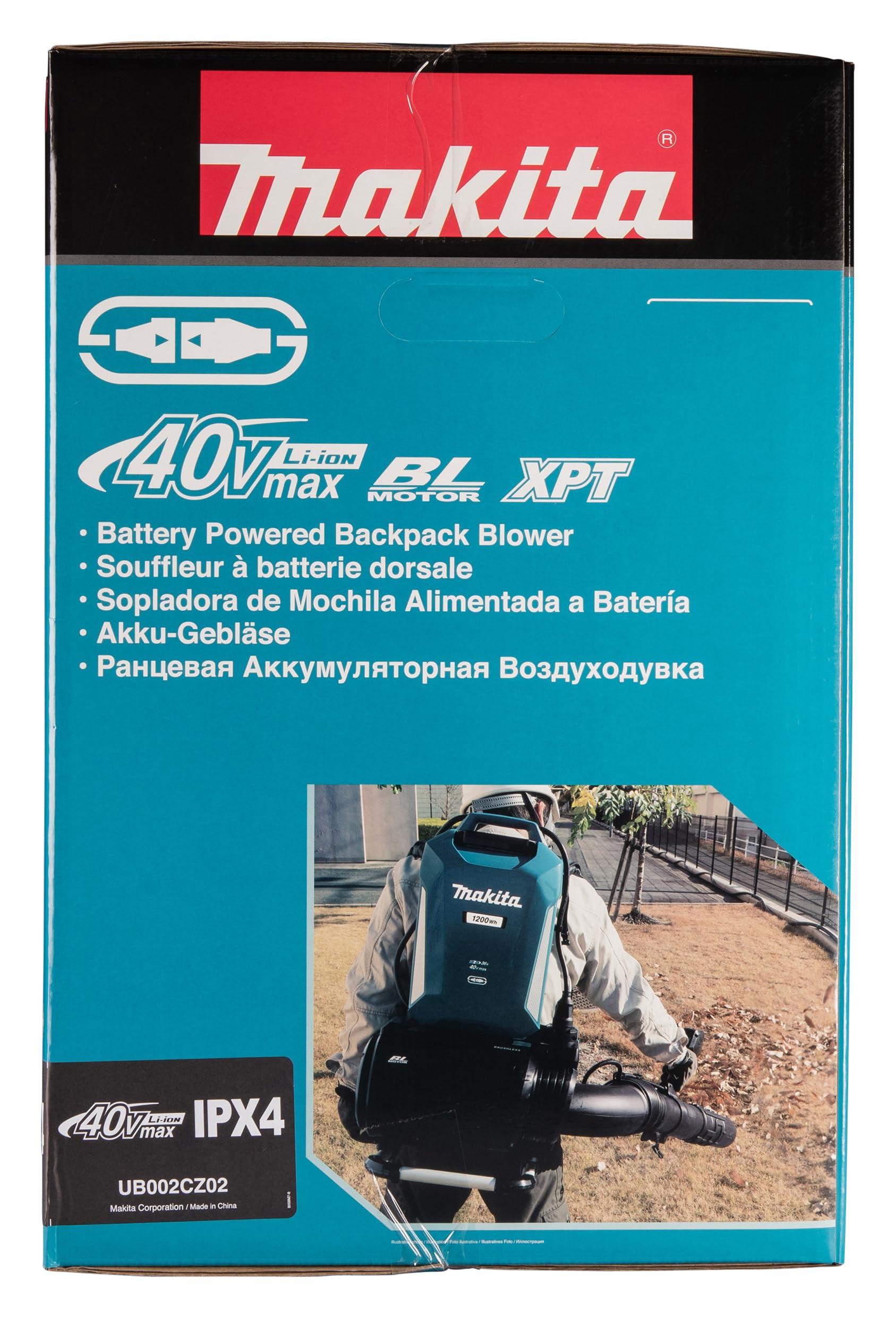 Makita UB002CZ 36V Li-ION LXT Balais Sac à Dos Souffleur - Sac à Dos Batterie et Chargeur Non Inclus