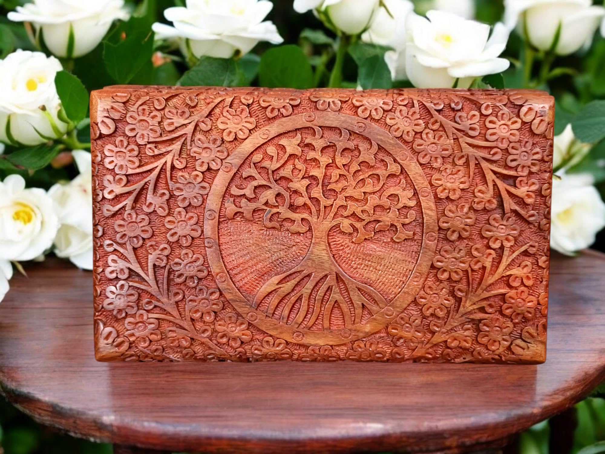 CRAFTCASTLE Handmade Wooden Jewellery Box for Women Jewel Organizer Tree Decor Gift Products. ((10x6x2.5)inches) (B091J8K3JV) Amazon Price History, Amazon Price Tracker
