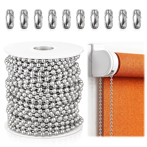 49.2 Ft Pull Chain Extension, 4.5 mm Ball Chain Stainless