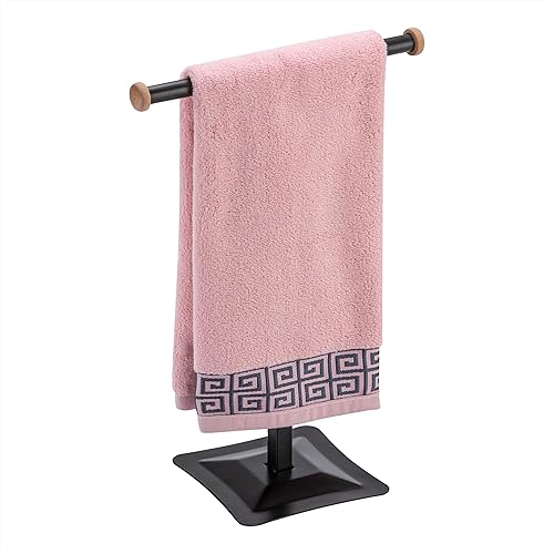 ZCDCP Soporte para toallas de mano, toallero de acero inoxidable en forma de T para encimera de baño con SUS304 inoxidable, soporte de toalla de