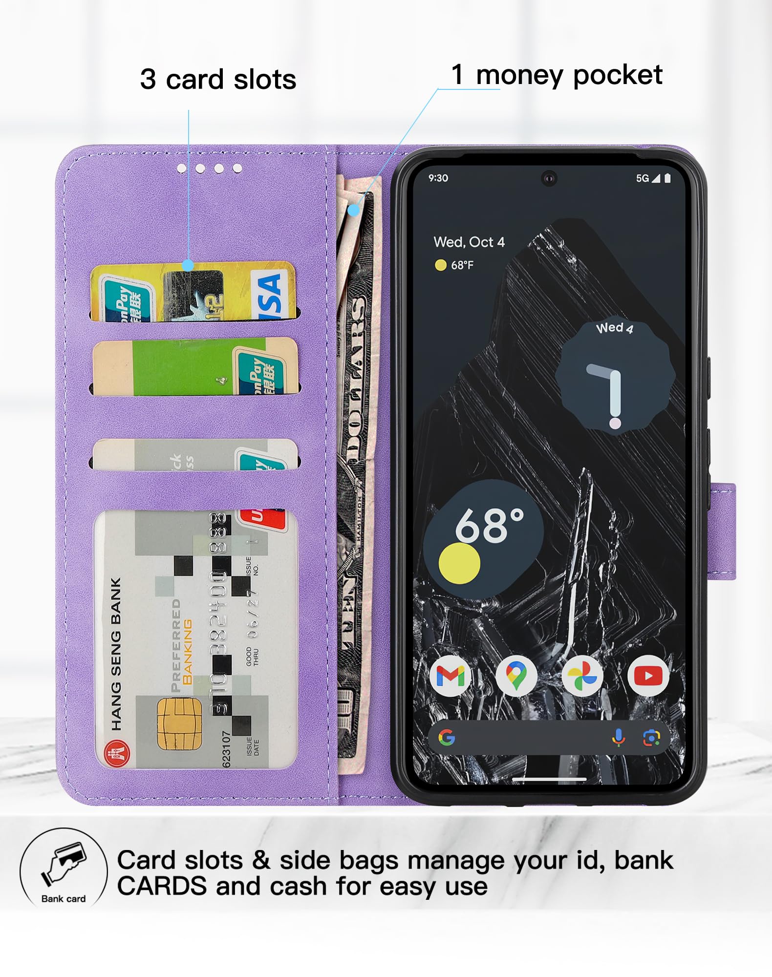 Cover Motorola Custodia Portafoglio Per Motorola Moto E20/E30/E40 - Pelle Custodia Con Slot Carte E Stand
