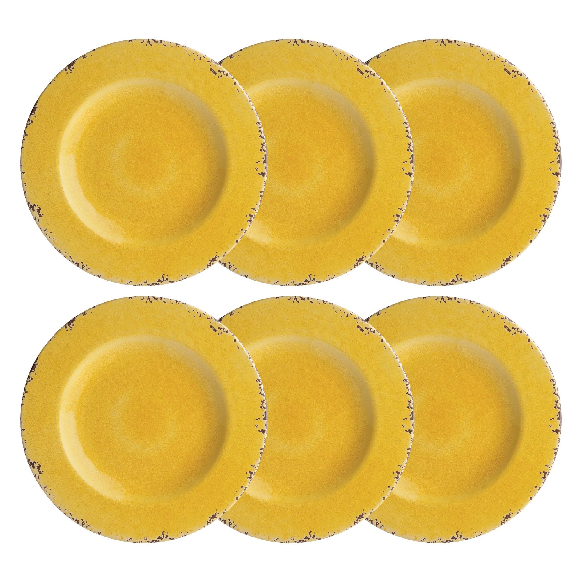UP Ware Indigo Sea Turtle Melamin Salatteller Set – 6 Stück, 22,9 Cm, BPA-frei & Spülmaschinenfest
