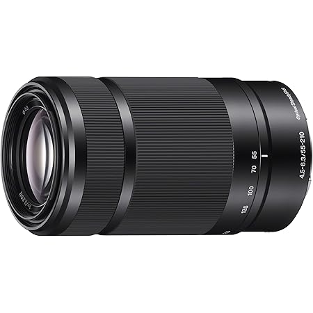 SONY E 55-210mm F4.5-6.3 Lens for SONY E-Mount Cameras (Black) (Renewed)