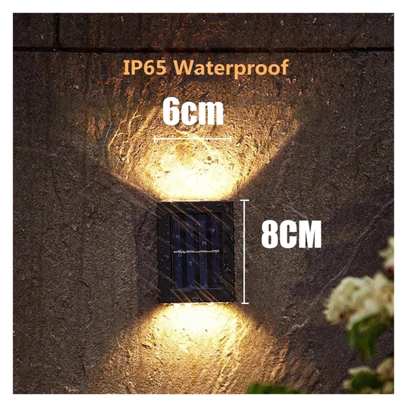 16~1 Szt. Inteligentne Oświetlenie Zewnętrzne LED Na Energię Słoneczną Wodoodporne Lampy Dekoracyjne Do Ogrodu Na Balkon Yard Street Wall Light Zewnętrzna Lampa Solarna(8pcs,Cold light)