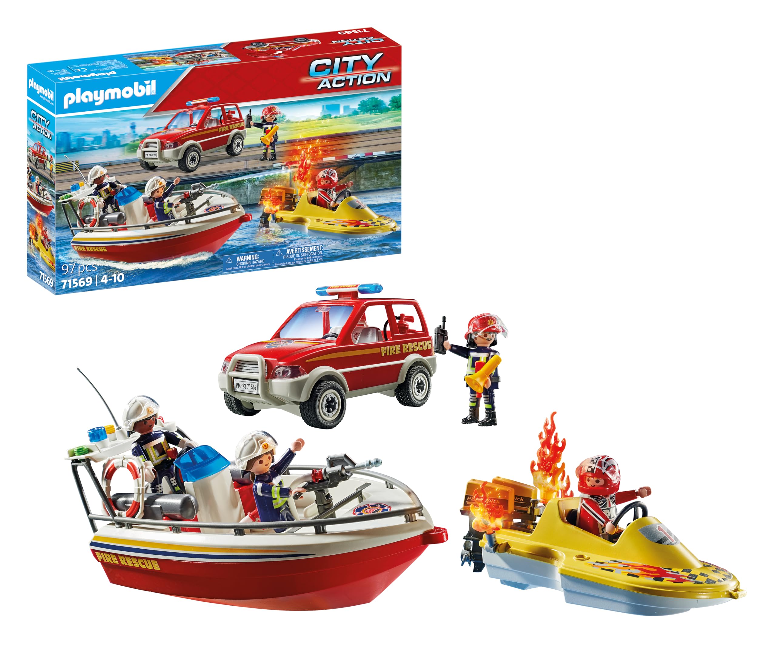 Playmobil Feuerwehraufbau Feuerwhr Spielset NEU & OVP