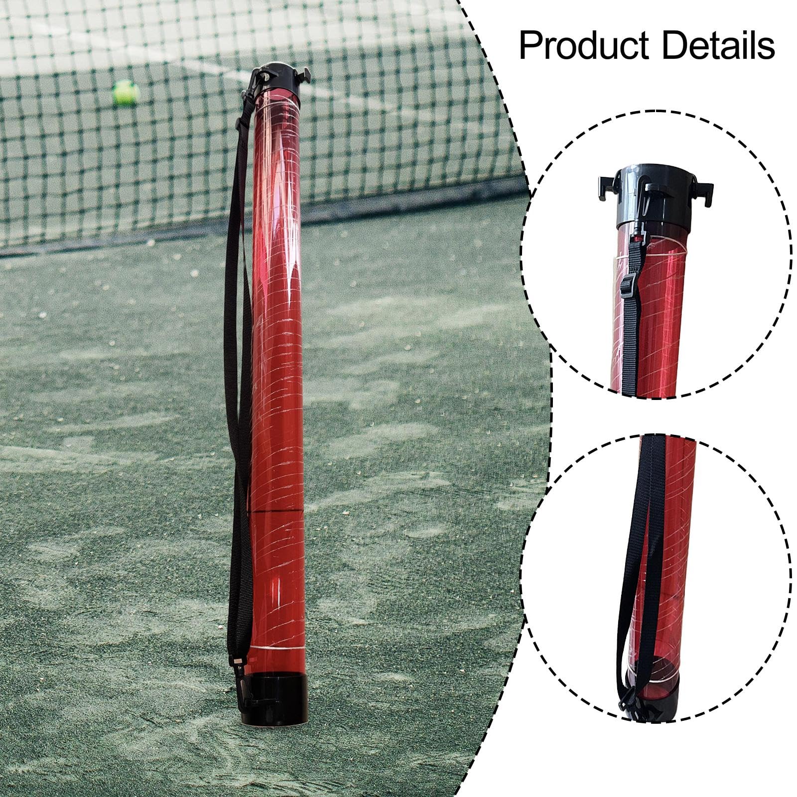 Raccogli Palline da Tennis, Tubo, Supporto Leggero E Portatile, Raccogli Palline da Pickleball per Allenamento in Club, Viaggi E attività All'aper