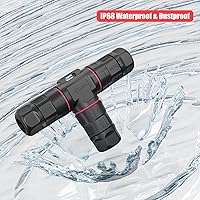 Vista 5 de AOHUA Conector de caja de conexiones en T impermeable IP68 3Way 2pin M20, rango de cable 0.197-0.374 in, instalación en campo, certificación UL