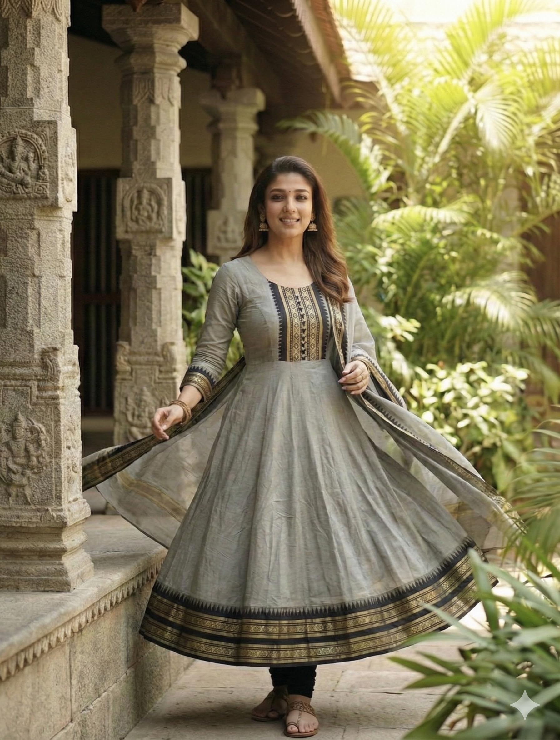 white christmas dresses Marooon Kanchi Cotton Dress with Zari Border main image 1