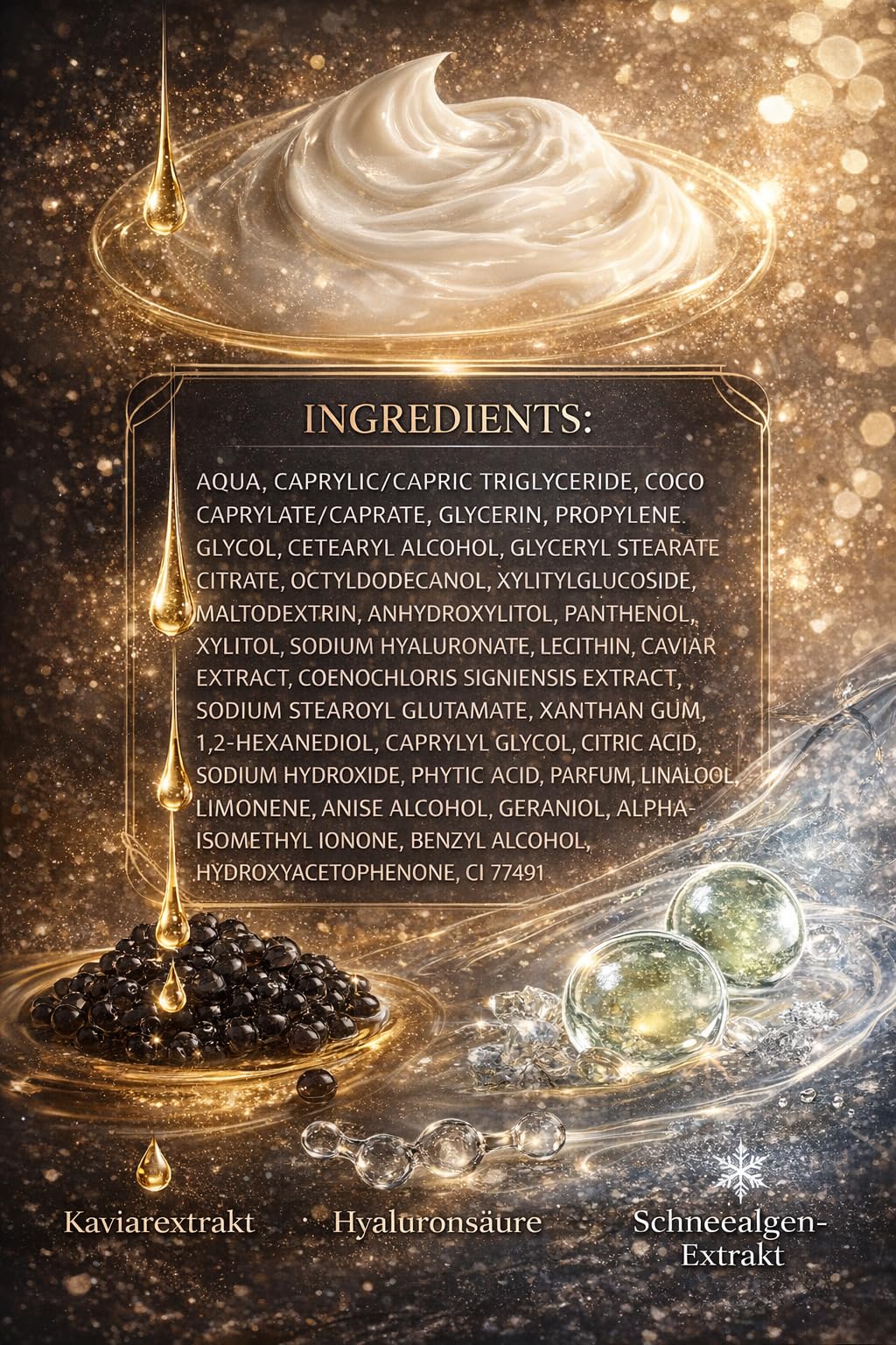 LACURA Kaviar Illumination Intensiv Serum 2x 50ml, Anti-Aging Gesichtsserum mit Kaviarextrakt, Hyaluronsäure und Schneealgen-Extrakt, für Haut ab 40, Feuchtigkeitsspendend