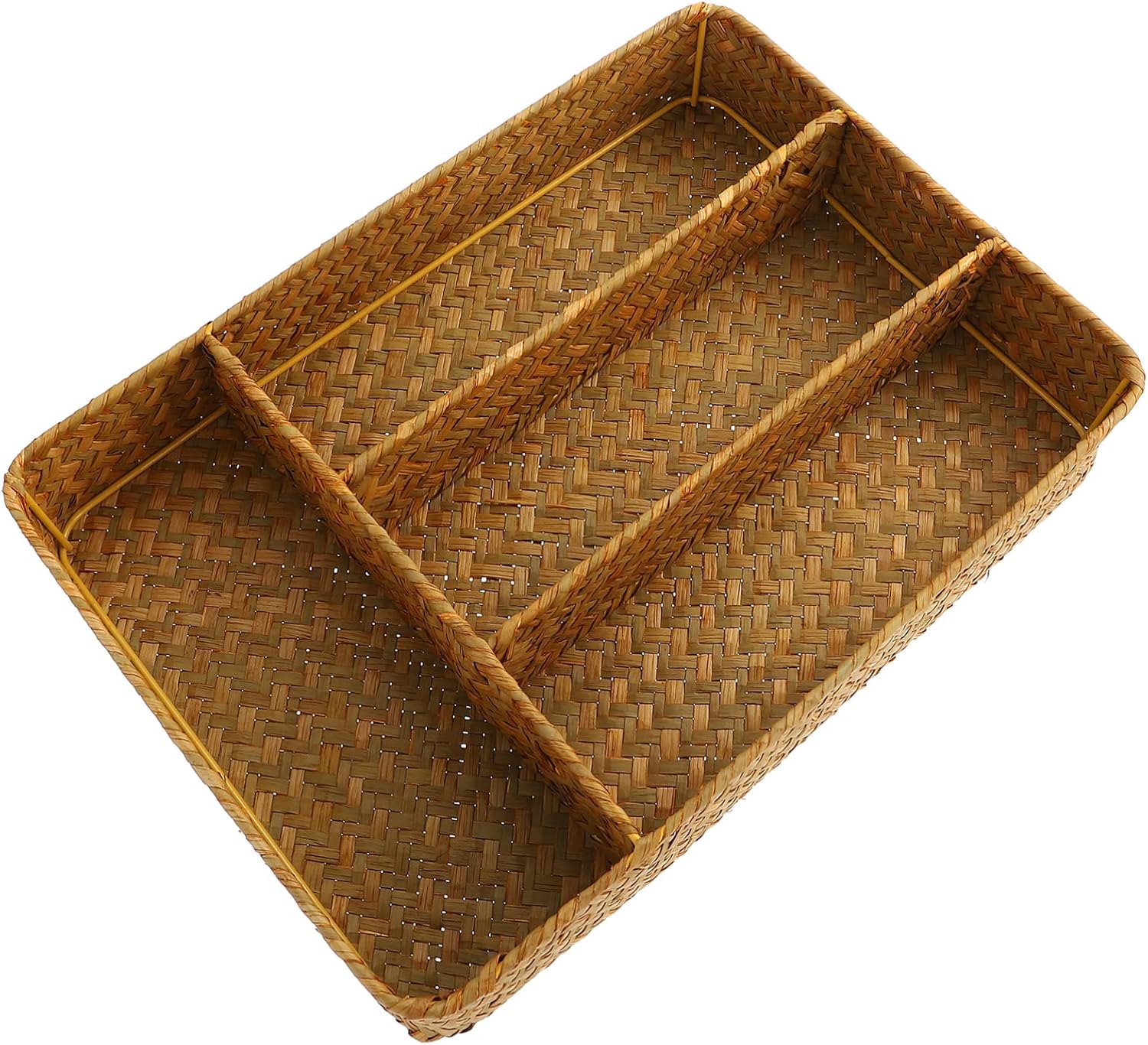 Cabilock Straw Storage Basket Hamper Baskets Handwoven Storage