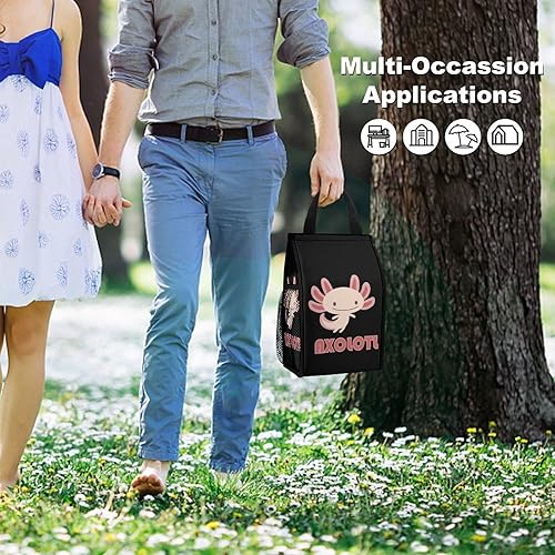 Miniatura 5 de Cute Axolotls Lunch Bags for Women Men Insulated Lunch Box Reusable Tote Bag for Home Office