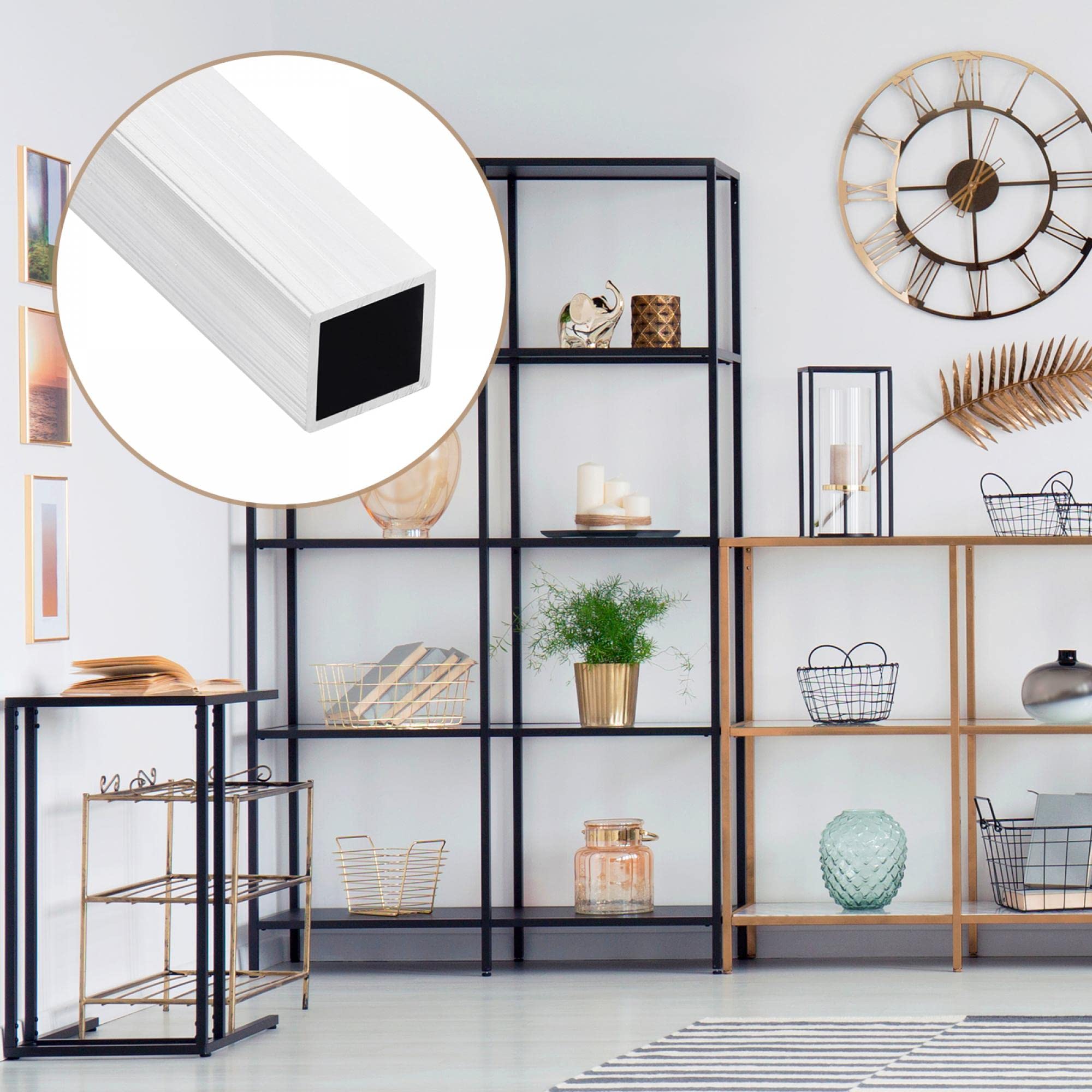 Tubo In Alluminio 6063 - 2 Pezzi 12x12x1 Mm, Lunghezza 200 Mm, Per Fai Da Te E Costruzioni - Foto 6