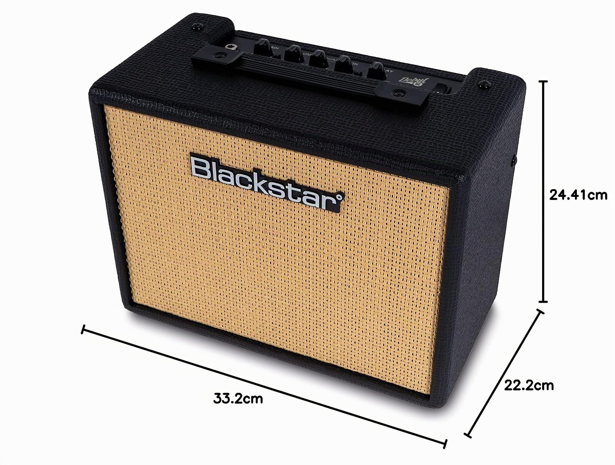 Blackstar Debut 15E - Amplificatore per chitarra elettrica per principianti con effetto ritardo, ingresso cuffie da 15 Watt, riproduzione MP3 (nero)