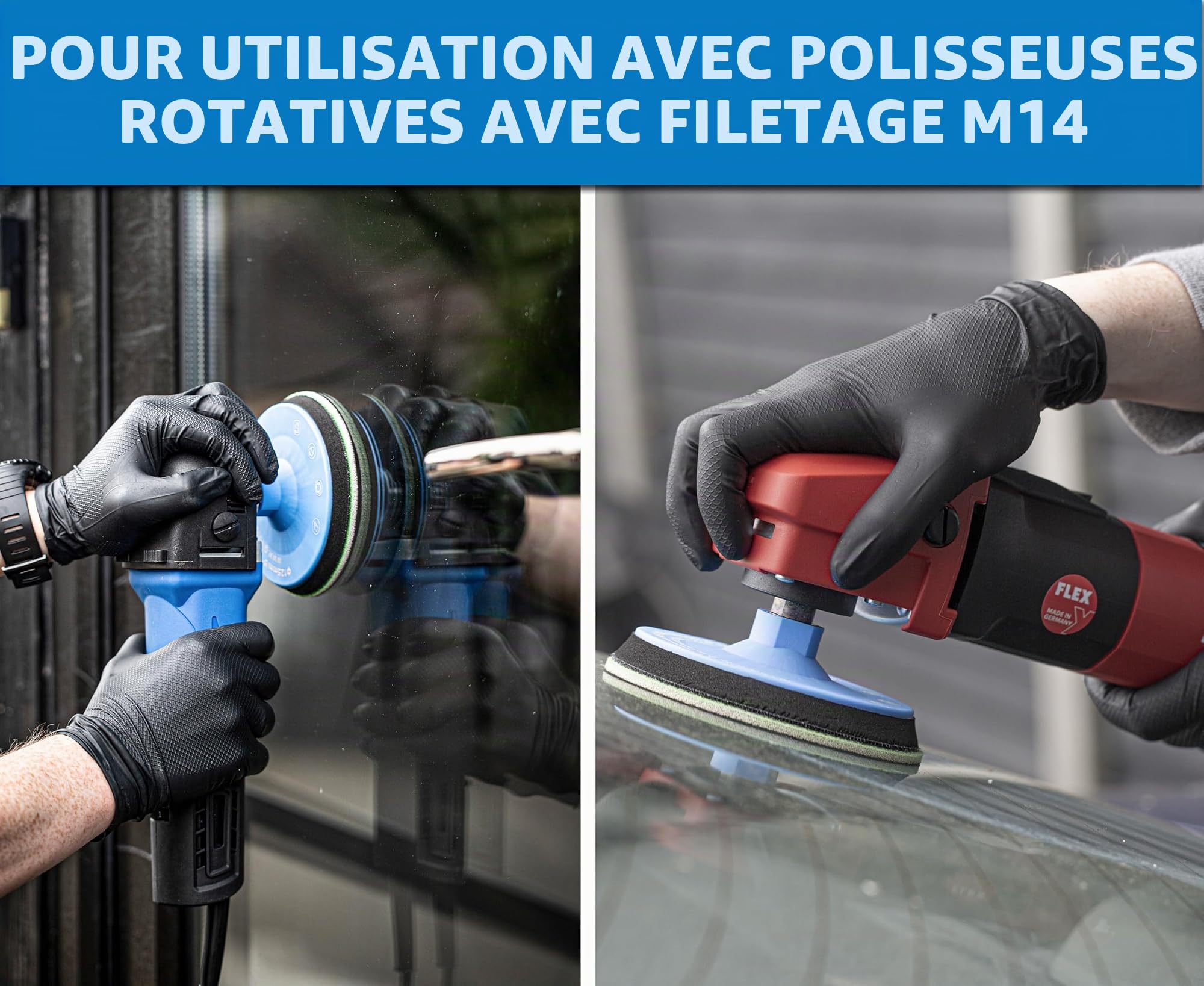 Glass Polish 125mm Pro Kit de Polissage Professionnel pour éliminer Les Rayures sur Le Verre. Élimine Les Rayures, Les Graffitis, Les dégâts d'eau et Les Traces d'acide, et restaure l'état d'origine.