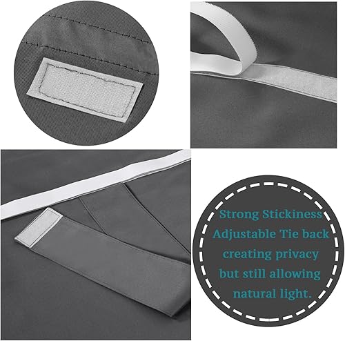 Vista 4 de Flamingo P Tricia - Cortinas opacas para puerta con ventana (26 x 68 pulgadas)