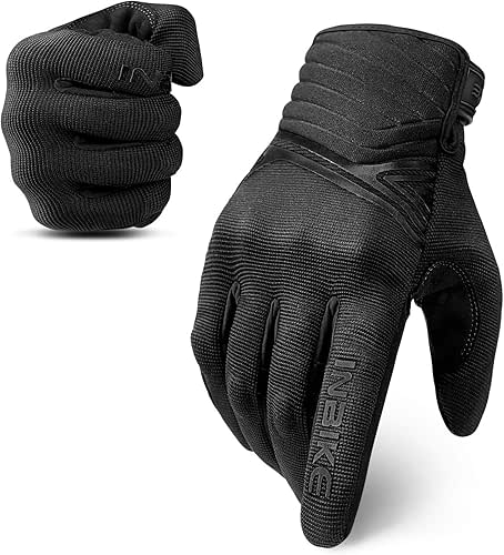 INBIKE Breathable Mesh Motorcycle Gloves Touchscreen with TPR Palm Pad