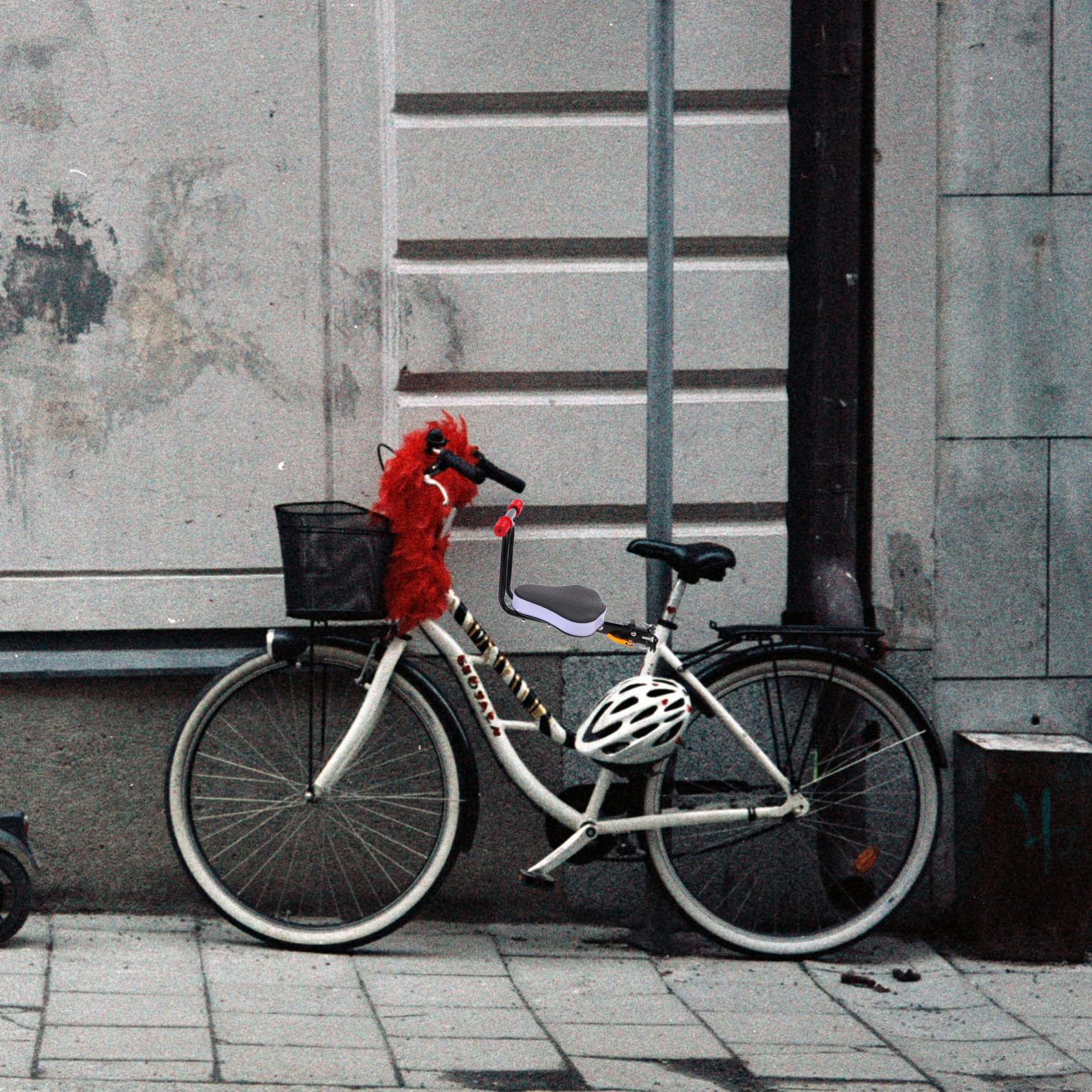 Sedile Ragazzo Ragazza per Bici Elettrica Schienale e Cuscino, Design Semplice e Installazione Sicura per Escursioni e attività Outdoor