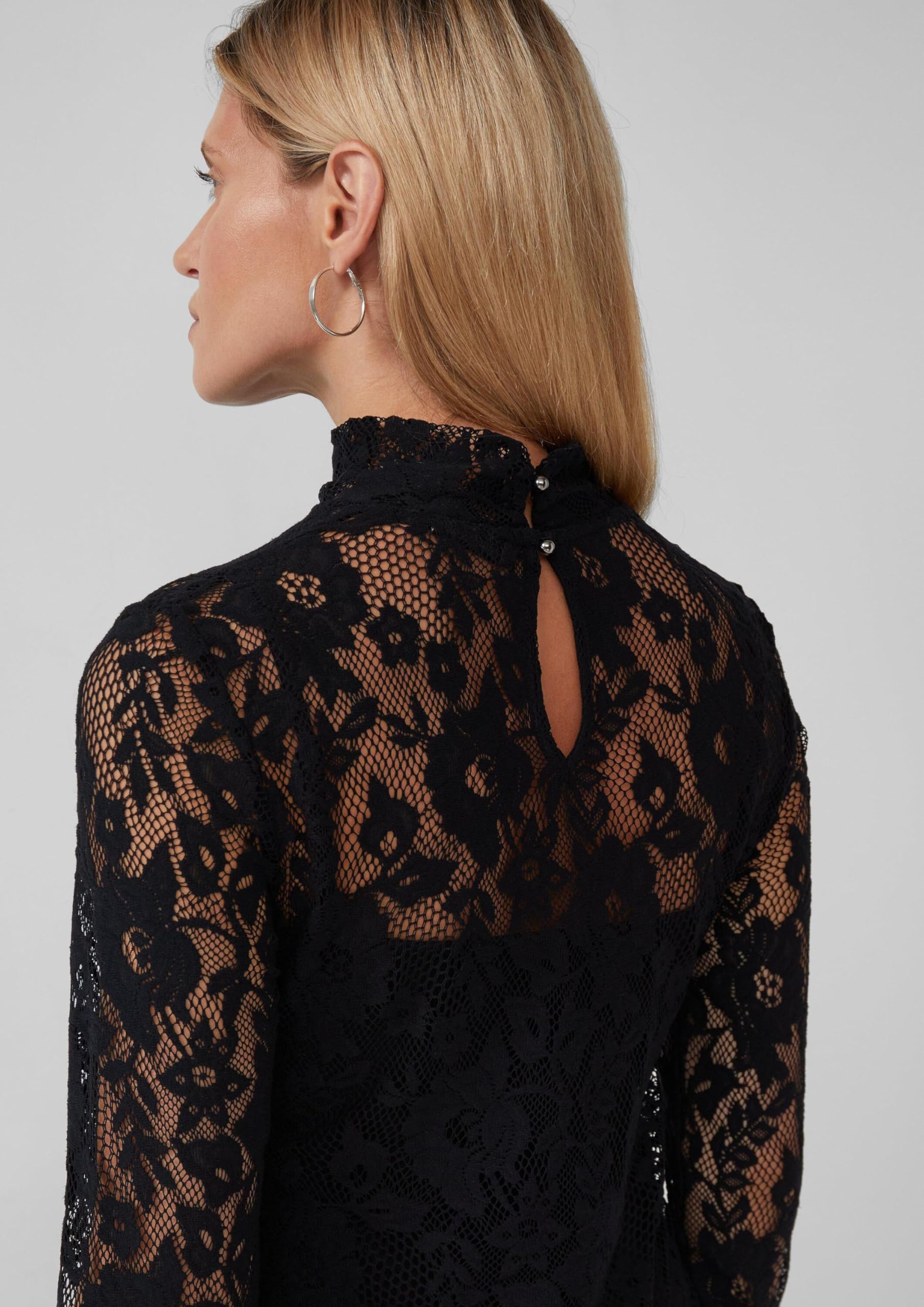 s.Oliver Transparentes Spitzen-Shirt im Slim Fit