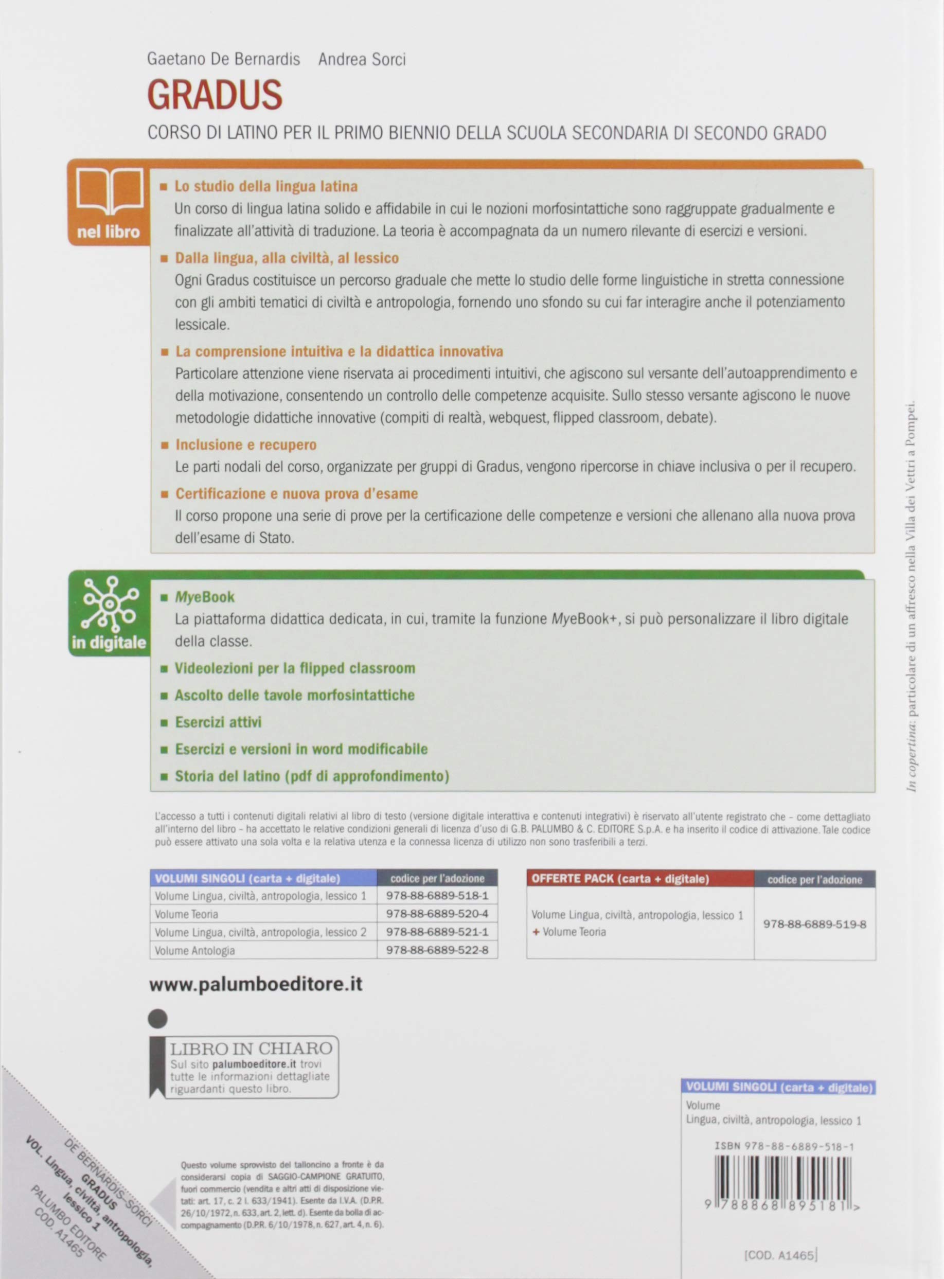Gradus. Teoria. Per le Scuole superiori. Con e-book. Con espansione online. Con Libro: Lingua, civiltà, antropologia, lessico (Vol. 1)