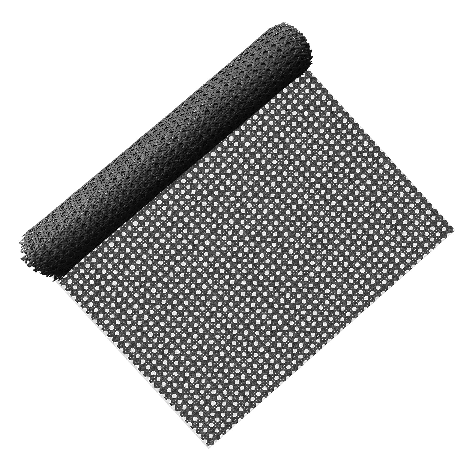 Rattan Geflecht 50X300cm Schwarz Kunststoff PE Wiener Geflecht Meterware,Einfach zu Schneiden & Installieren,Wasserfestes Rattan für Outdoor Möbelrenovierung & Terrassenstühle