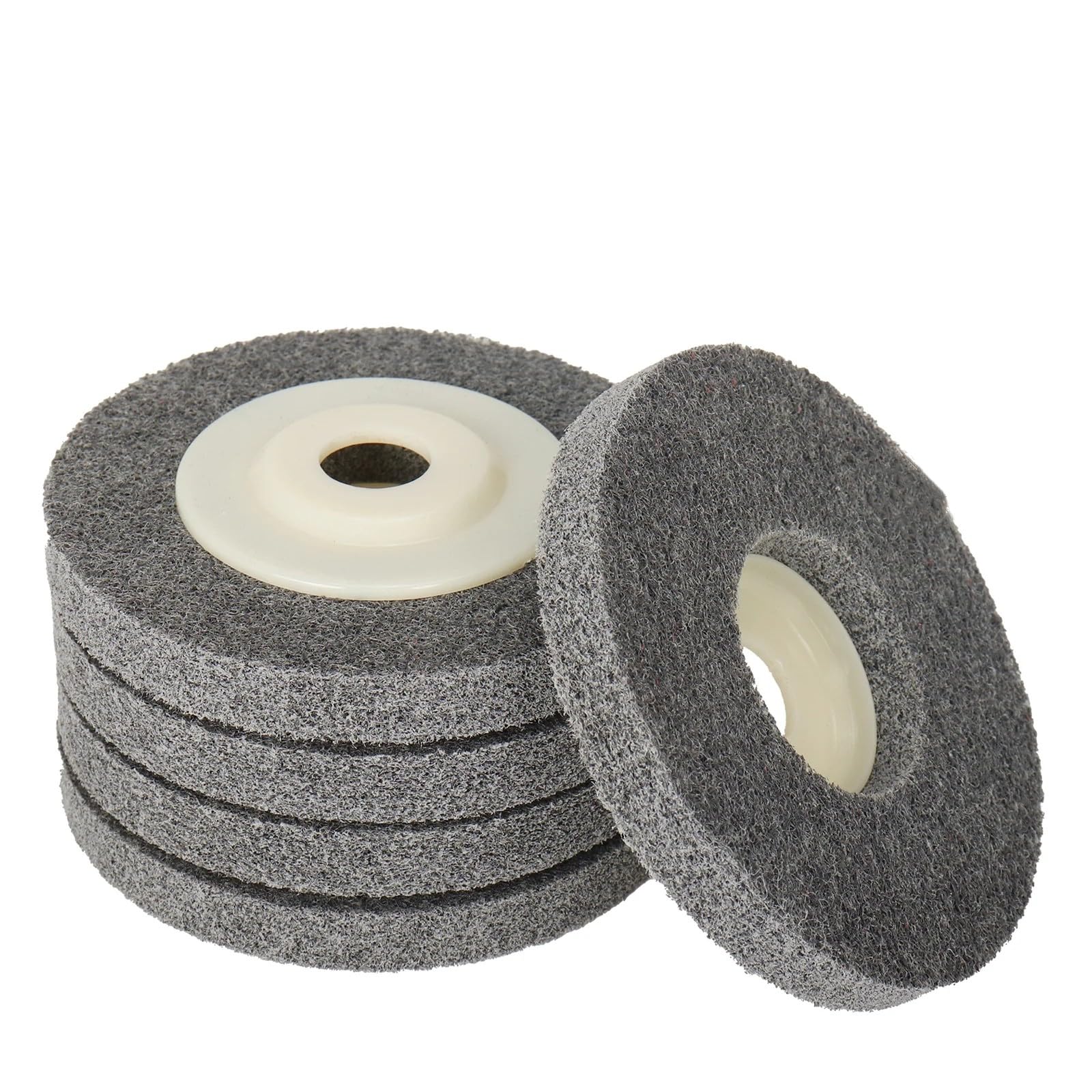 herramienta de corte de precisión ircular Disco abrasivo de fibra de nailon no tejido for pulir metal y acero inoxidable (5 unidades, 4,5 pulgadas)(10Pcs 4.5 inch)