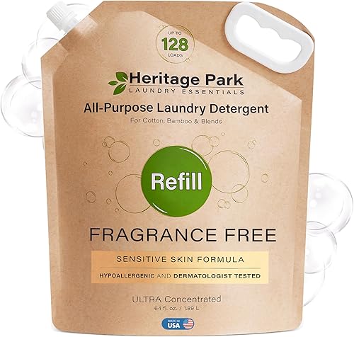 Miniatura 53 de Heritage Park - Detergente de lujo para ropa Detergente para ropa natural y enzimático probado por dermatólogos, a base de plantas, respetuoso