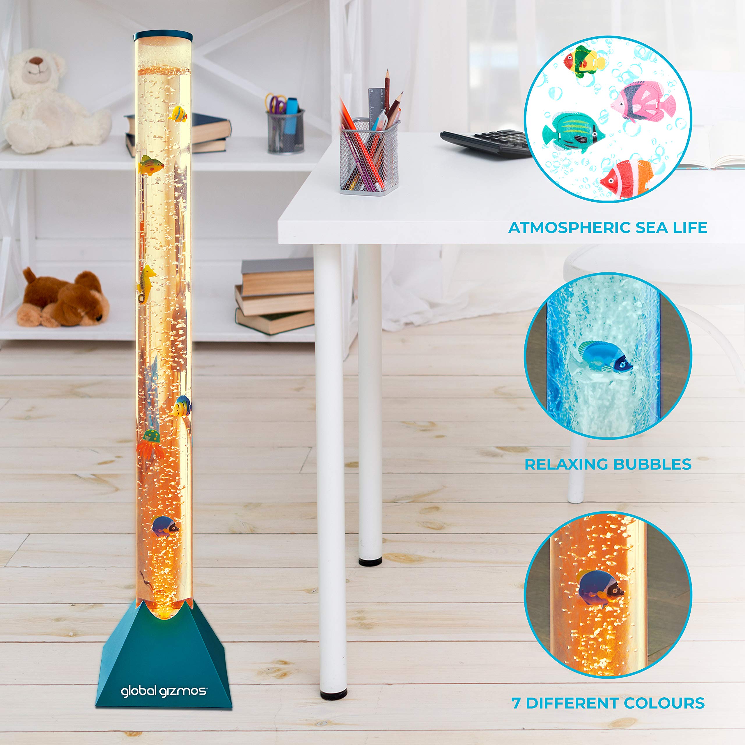 Global Gizmos 45159 Fish Bubble Lamp / Sea Creature, Jellyfish