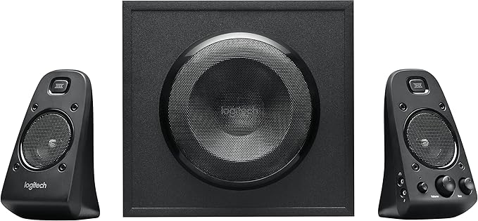 Logitech Z623 THX 2.1 Sistema de Altavoces con Subwoofer, Certificado THX Audio, 400 V de Pico, Graves Potentes, Entradas 3.5 mm/RCA, Enchufe EU, Negro