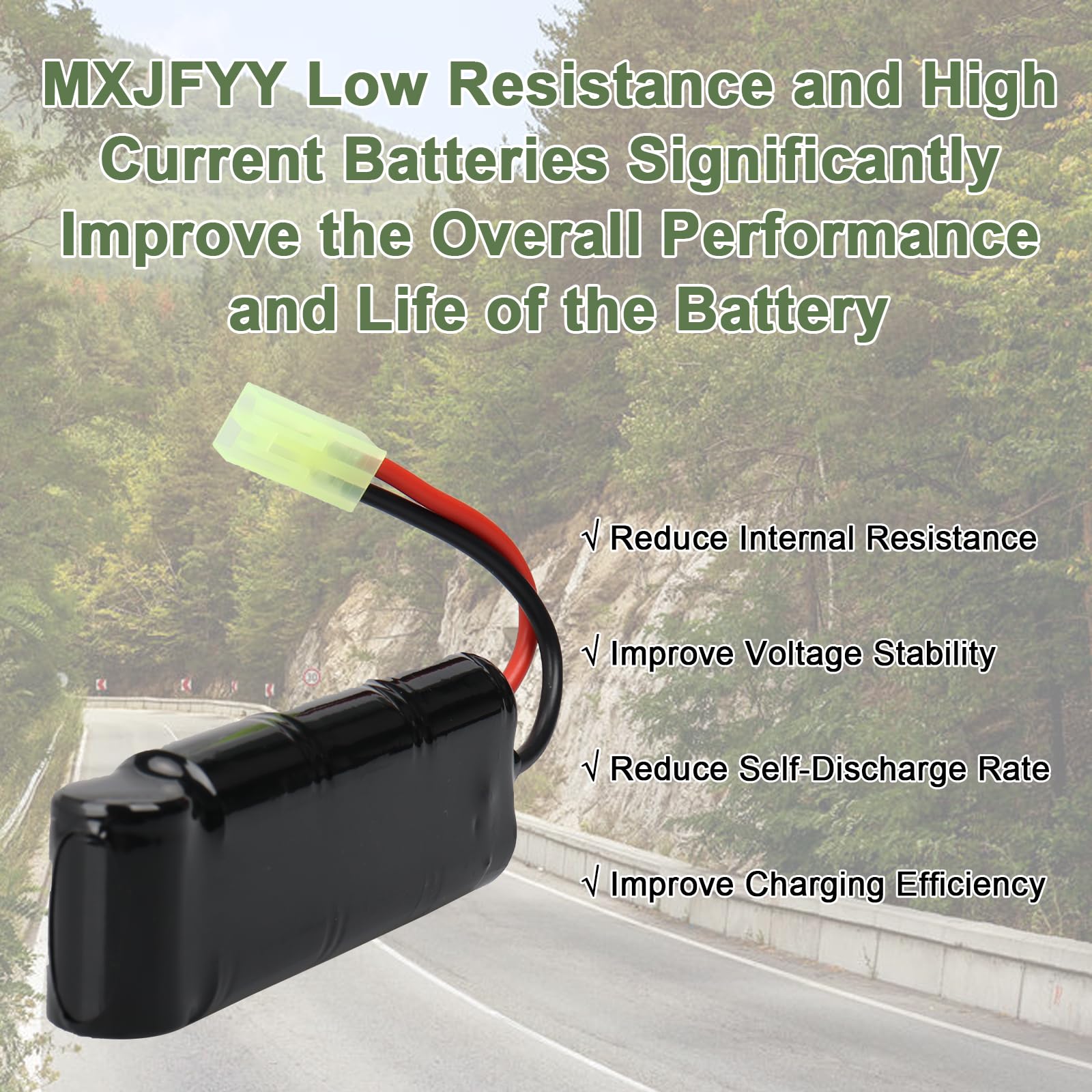 2 pezzi 8.4V 7S 2/3A 1600Mah NIMH Airsoft Batteria ricaricabile, pacco batteria piatto per pistole Airsoft MP5, Scar, M249, M240B, M60, RPK, PKM, G36
