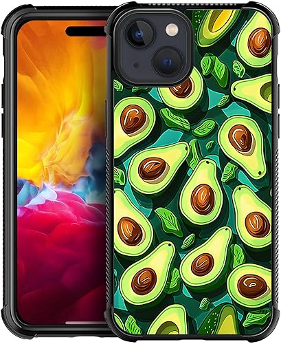 Vista 110 de Case for iPhone 15 Plus - Stained Glass Mosaic Fiesta Fun Case with Tempered Glass Back and Soft Silicone TPU Shock Protection