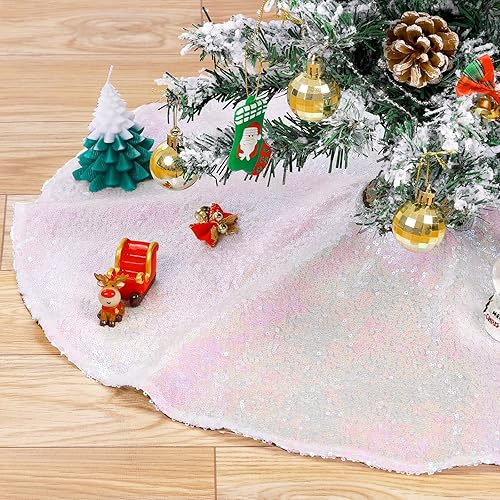 Faldón para árbol de Navidad dorado de 36 pulgadas, adorno dorado para decoración de Navidad.