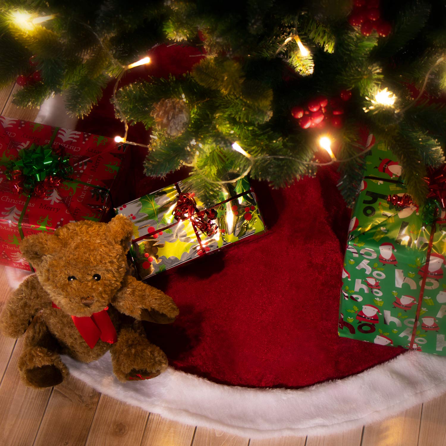 Randaco Aghi Di Abete Per Albero Di Natale Con Supporto Floccatura Esterna 150cm Con Polvere Di Neve 91706988