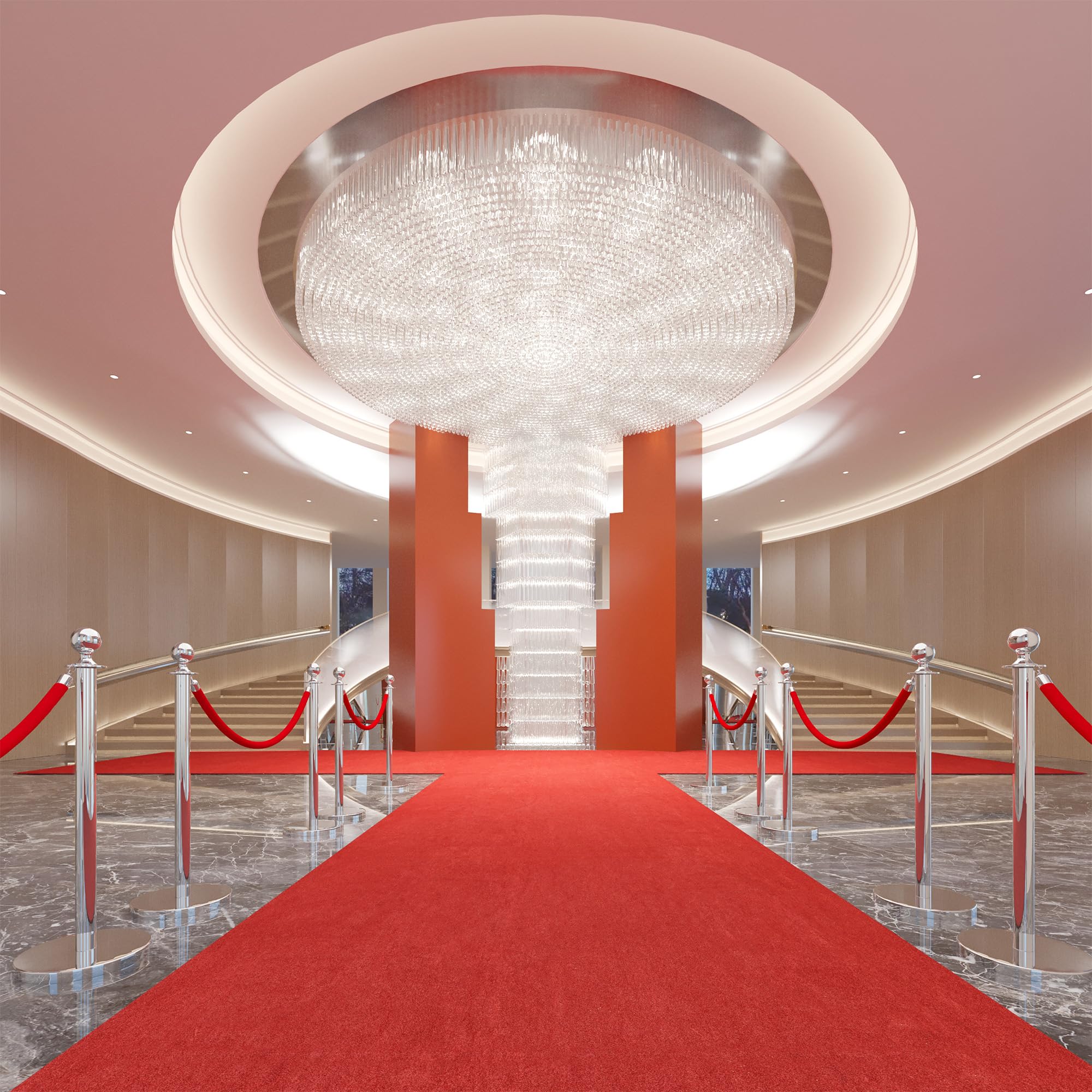 Update International RS-36BK/N Crowd Control Retractable Stanchion, Black