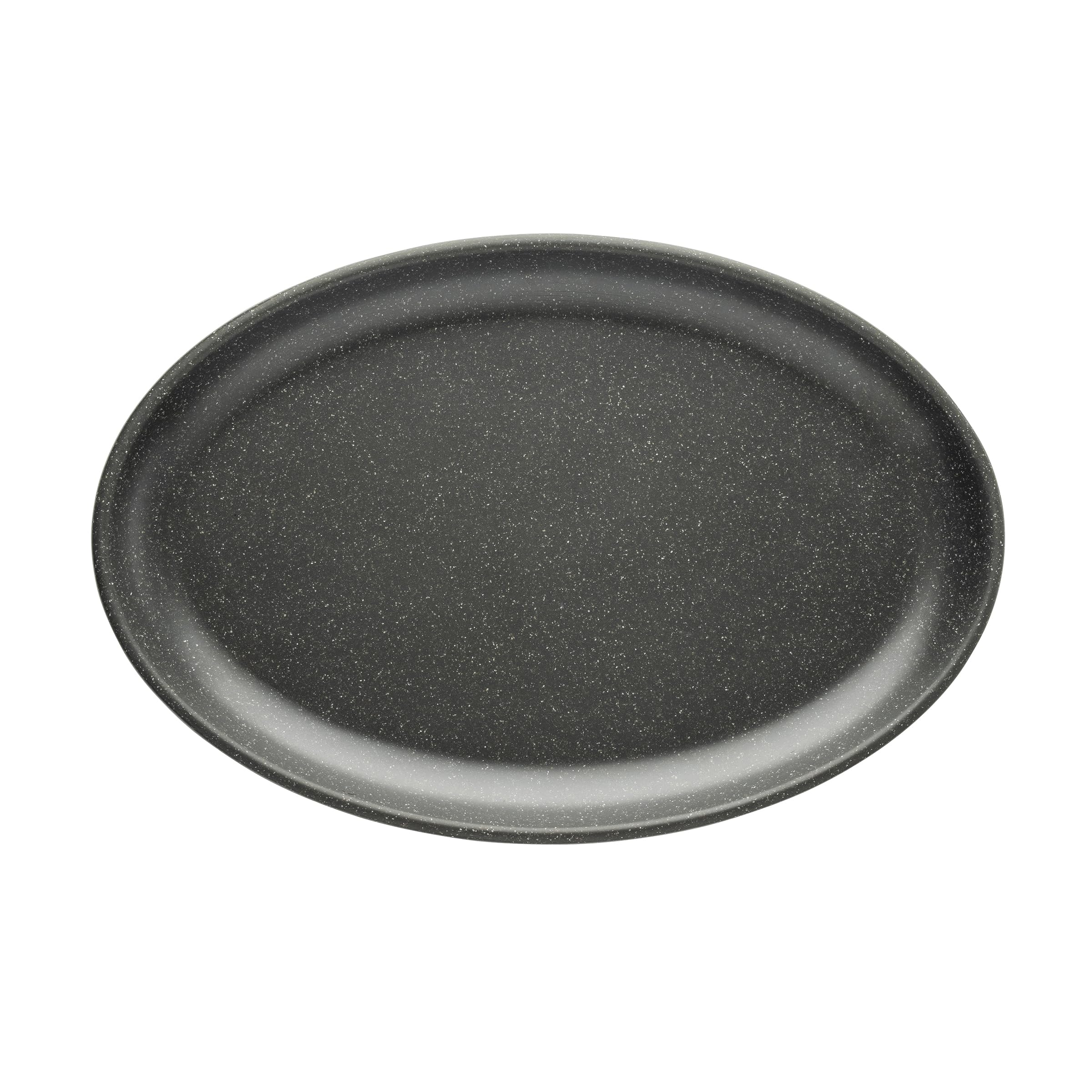 TableCraft Terra Collection™ Oval Serving Plate 9" x 6" x 0.875" Gray with Speckles Melamine, Durable Lightweight Display Plate for Appetizers, Tastings, Small Portions, Modern Serveware