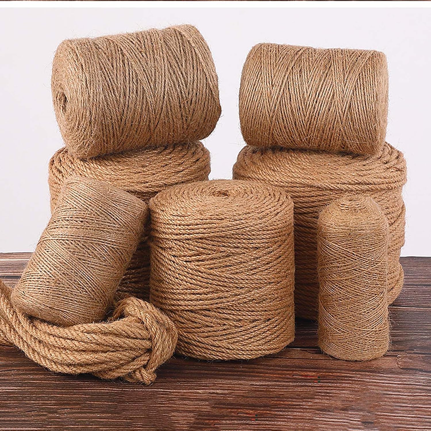 Brown Twine,8-14MM,4Ply,Won’t Tangle Or Snap When Tying, Bundling, Or Baling – Ideal for Farming, Gardening & Heavy-Duty Jobs(Size:20M,Color:Brown-10MM)