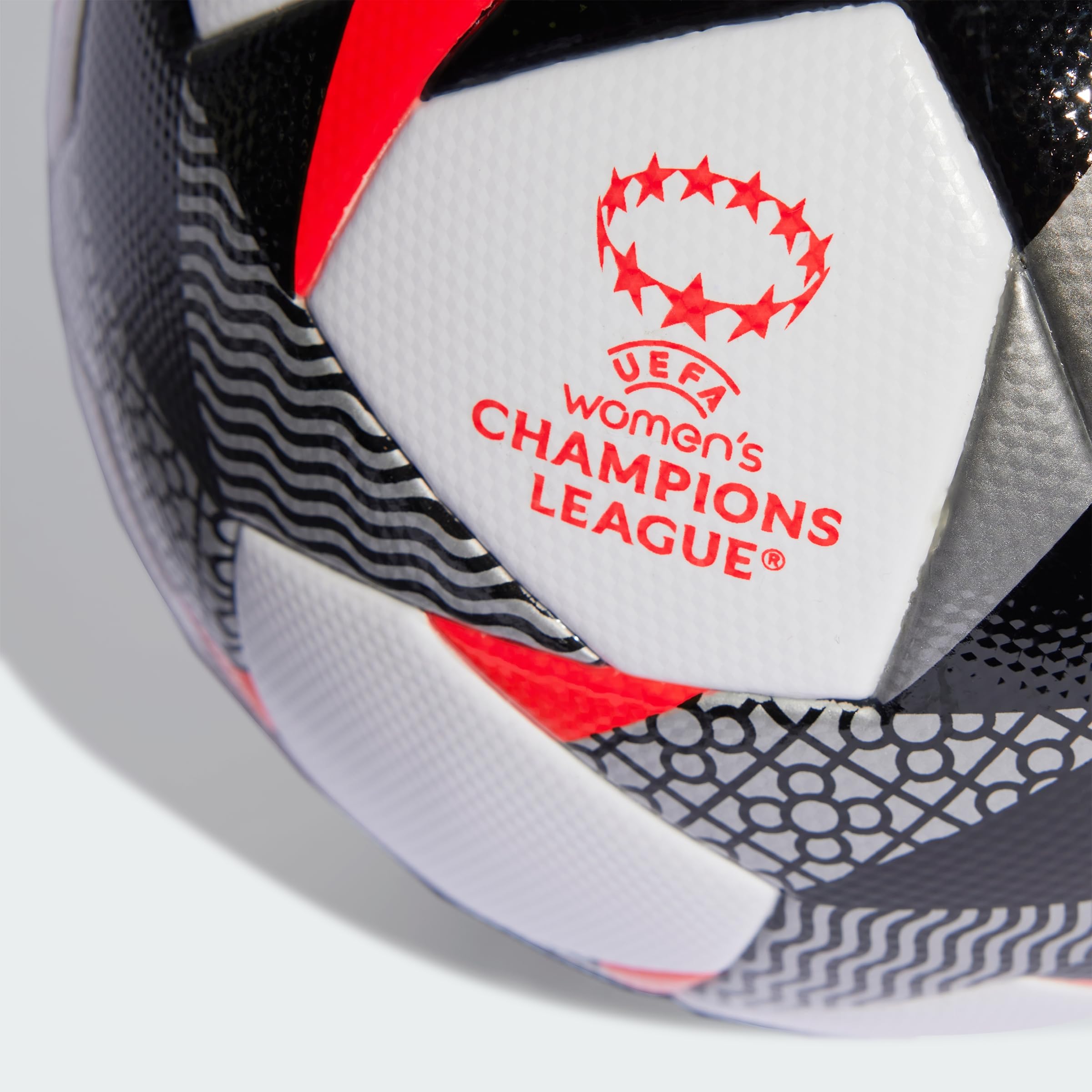 adidas Unisex Balón UWCL League 23/24 Knockout, White/Black/Solar Red, 5