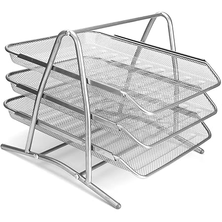 BigTree Mesh Letter Tray 3 Tier Desk Letter Filing Trays Holder A4 ...