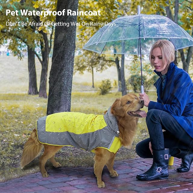 Foto 6 de 6 de PETCUTE Impermeable Con Capucha y Collar Agujero Para Perros