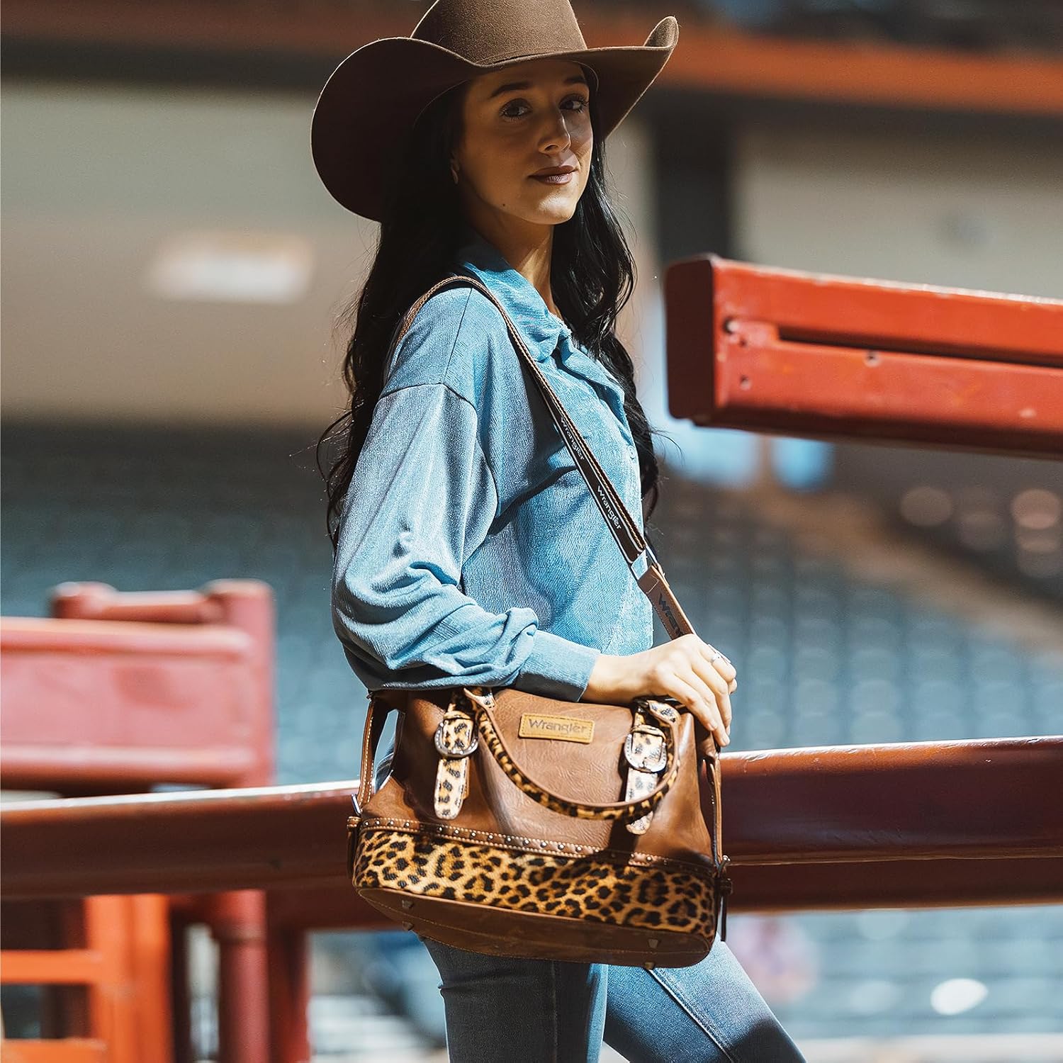 Wrangler 3Pcs Doctor Bag Sets for Women Top-handle Satchel Bag with Cell Phone Handbag and Coin Purse - Image 2