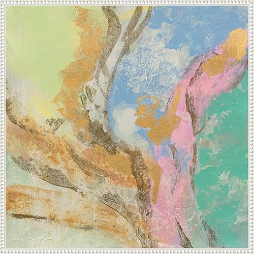 Amanti Art Framed Canvas Wall Art 30x30 Retro Jewel Tones I by Silvia Vassileva, Framed Wall Art Canvas, Abstract Artwork, Traditional Decor, Large