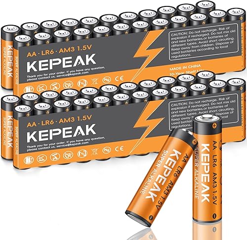 Miniatura 8 de KEPEAK Paquete de 24 pilas alcalinas AA de 1.5 V de larga duración, 10 años de vida útil, diseño a prueba de fugas, esencial para el hogar y la
