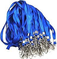 Vista 11 de Beebel 100 cordones morados para insignias de identificación, cordón plano con clip de insignia con gancho en J (morado)