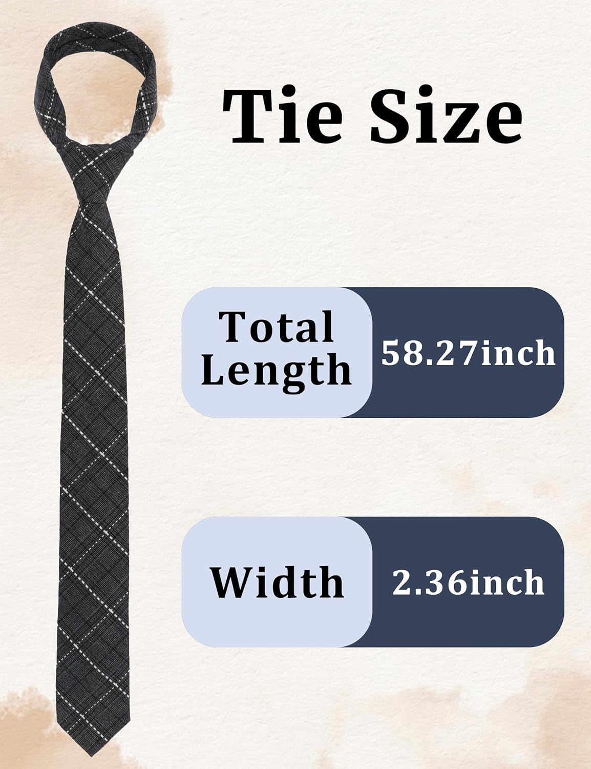 Mantieqingway Striped Ties for Men Skinny Mens Ties Stripe Plaid Necktie Formal Business Dinner Graduation - Image 3