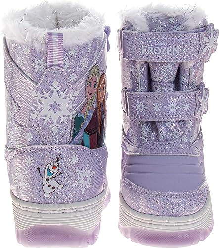 Miniatura 3 de Disney Frozen Elsa and Anna Snowflakes - Girls Insulated Warm Waterproof Winter Snow Boots (Toddler-Little Kid)