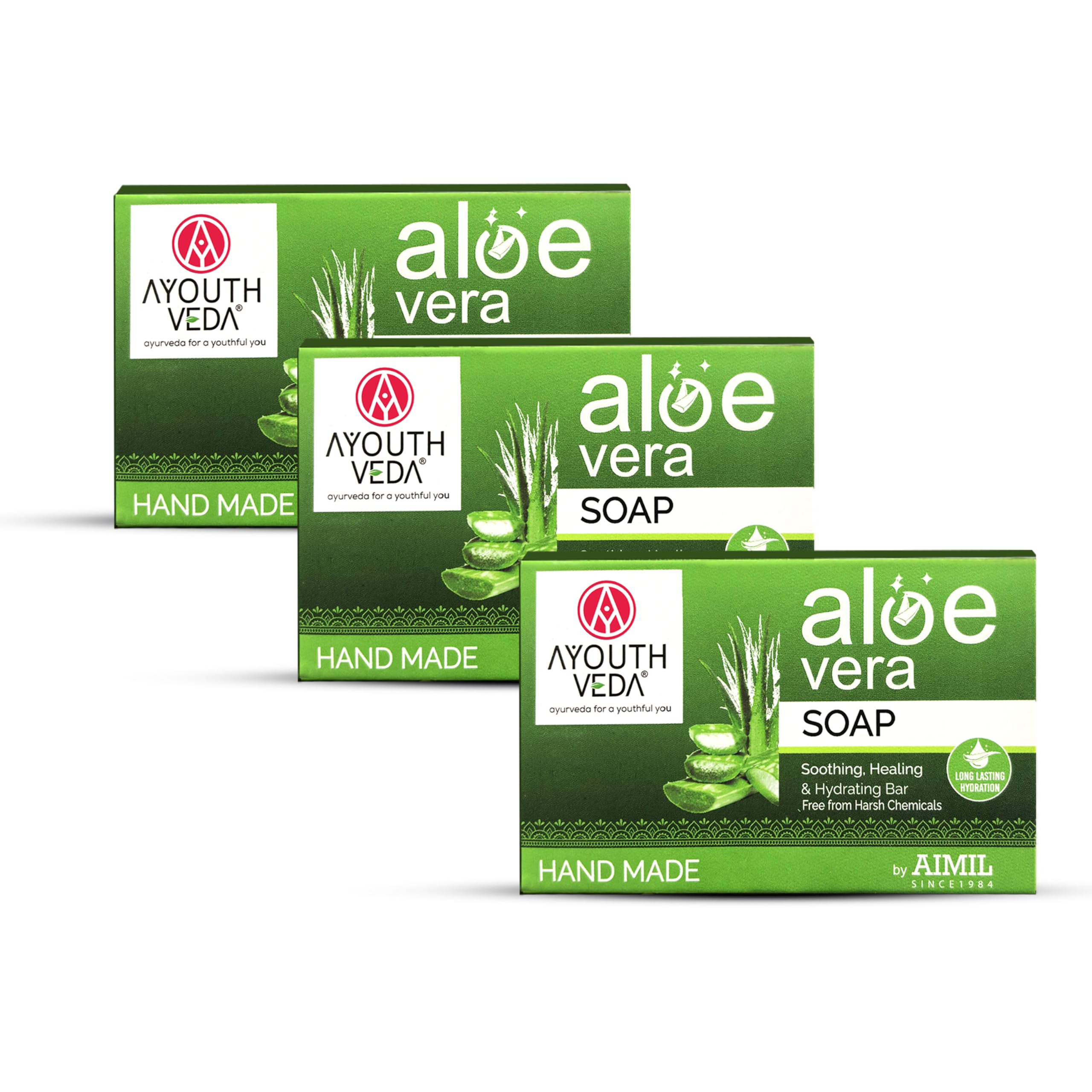 Ayouthveda Aloe Vera Bathing Bar for Nourishes & Hydrate the Skin (Pack of 3, 100g each)-picture-16