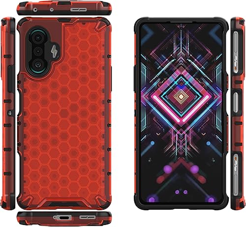 Funda para Redmi K40 Gaming 5G, Funda para Xiaomi Redmi K40 Gaming 5G Case 2 en 1 Funda para teléfono Rojo