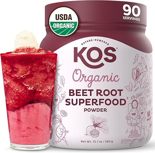 KOS Organic Beet Root Powder オーガニック ビーツ(ビートルート) パウダー 360g [海外直送品]