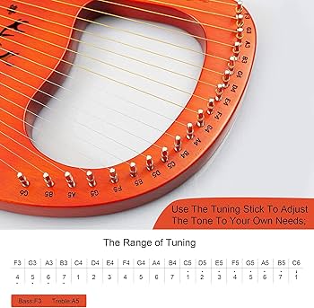 Amazon.com: Cuecutie Lyre Harp 19 String Wood Rose Harp Portable