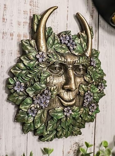 Miniatura 8 de Ebros Gift The Horned God Spring Season Greenman Pan - Placa decorativa de 7 pulgadas de ancho